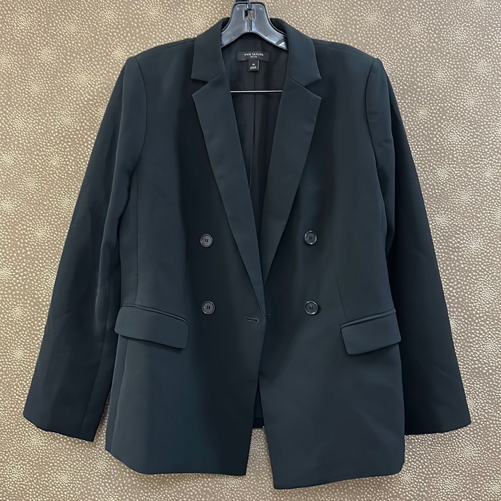 🔥🔥🔥Ann Taylor Black Petite Blazer Jacket 10P